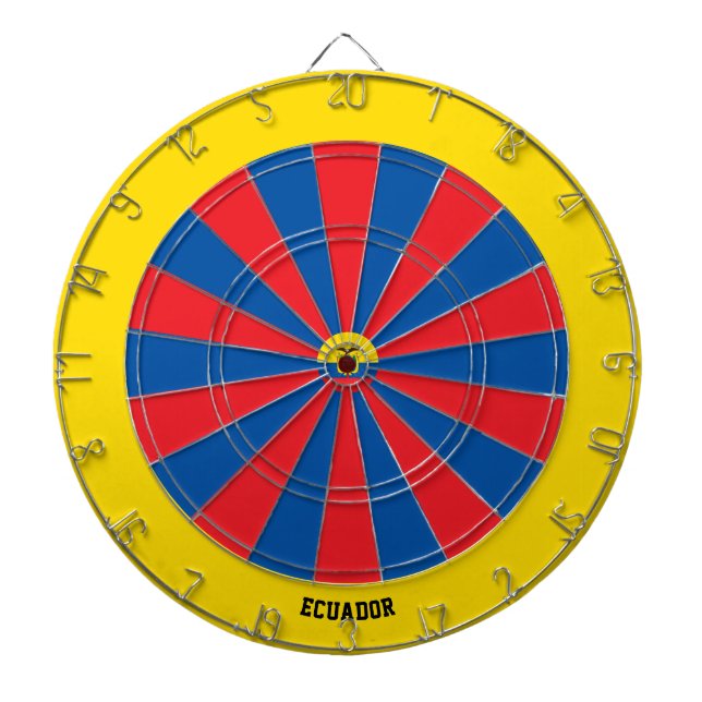 Ecuador Strikes! Patriotic Dartboard (Front)
