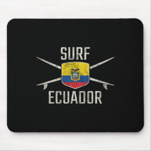 Ecuador Surfing Tee Travel Vintage Surf Ecuadorian Mouse Mat