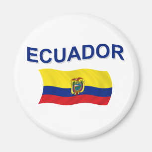 Ecuador Wavy Flag Magnet