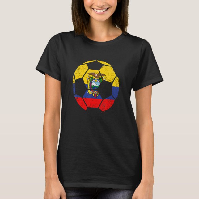 Ecuadorfootball World Soccer Ecuadorian Fan Countr T-Shirt (Front)