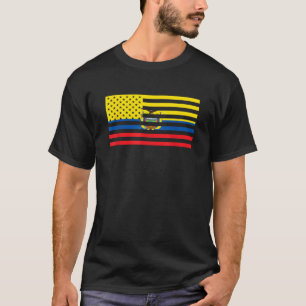 Ecuadorian American Flag America Ecuador USA Pride T-Shirt