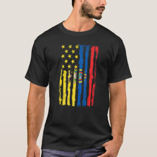 Ecuadorian American Pride Usa Flag Ecuador Roots T-Shirt