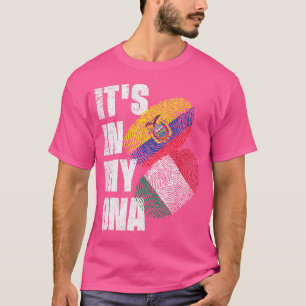 Ecuadorian And Italian Mix DNA Flag Heritage T-Shirt