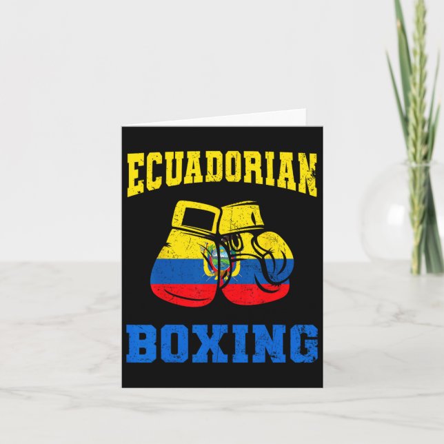 Ecuadorian Boxing Gloves Ecuador Pride Boxing Mens Card (Front)