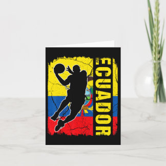 Ecuadorian Bysketbyll Player Ecuador Flag Bysketby Card