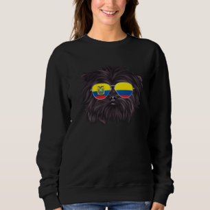 Ecuadorian Flag Affenpinscher Dog Ecuador Pocket Sweatshirt