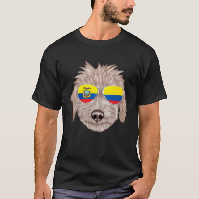 Ecuadorian Flag Bedlington Terrier Dog Ecuador Poc T-Shirt (Front)