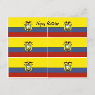 ecuadorian flag birthday postcard