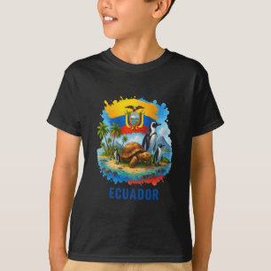 Ecuadorian Flag Ecuador Galapagos Islands Vacation T-Shirt