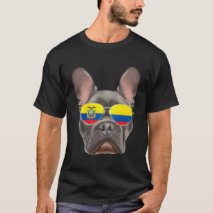 Ecuadorian Flag French Bulldog Dog Ecuador Pocket T-Shirt