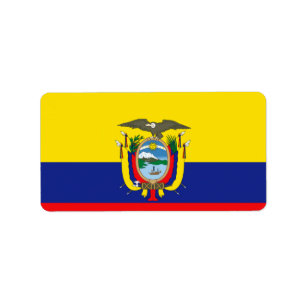 Ecuadorian Flag Label