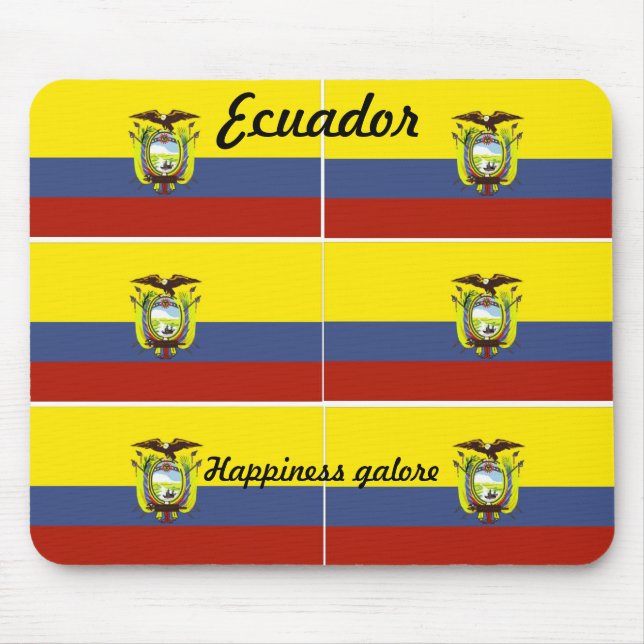 ecuadorian flag mouse mat (Front)