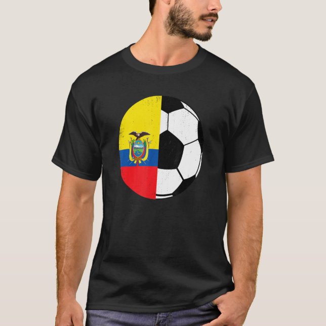 Ecuadorian Flag Soccer Fans Football   Ecuador T-Shirt (Front)