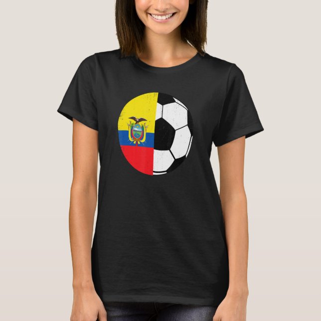 Ecuadorian Flag Soccer Fans Football   Ecuador T-Shirt (Front)