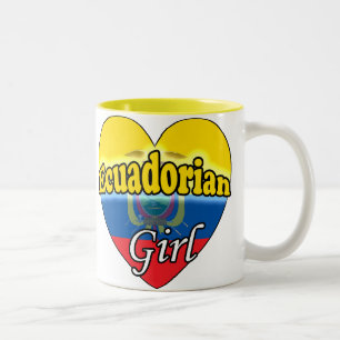 Ecuadorian Girl Two-Tone Coffee Mug
