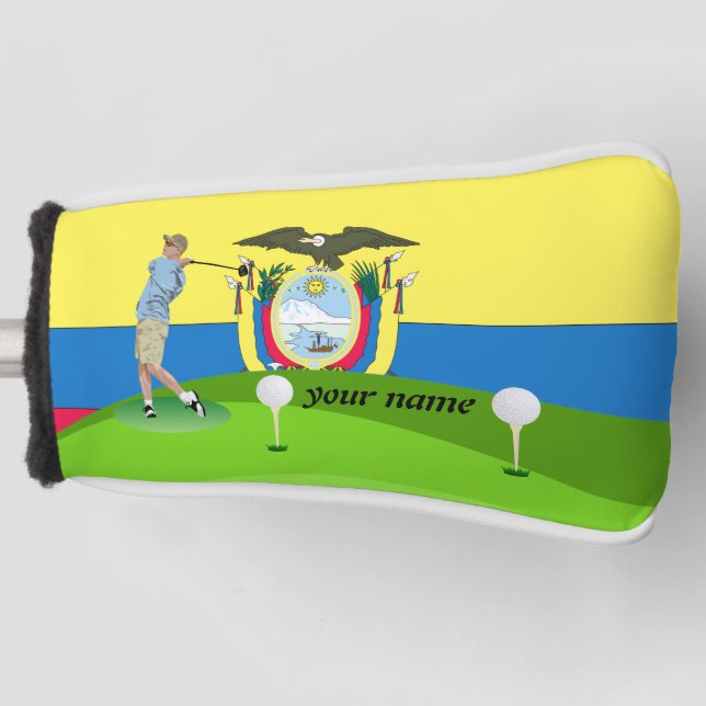 Ecuadorian golfer golf head cover (Front)