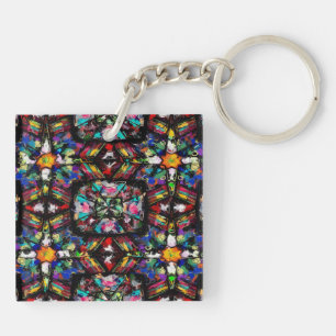 Ecuadorian Stain Glass Key Ring