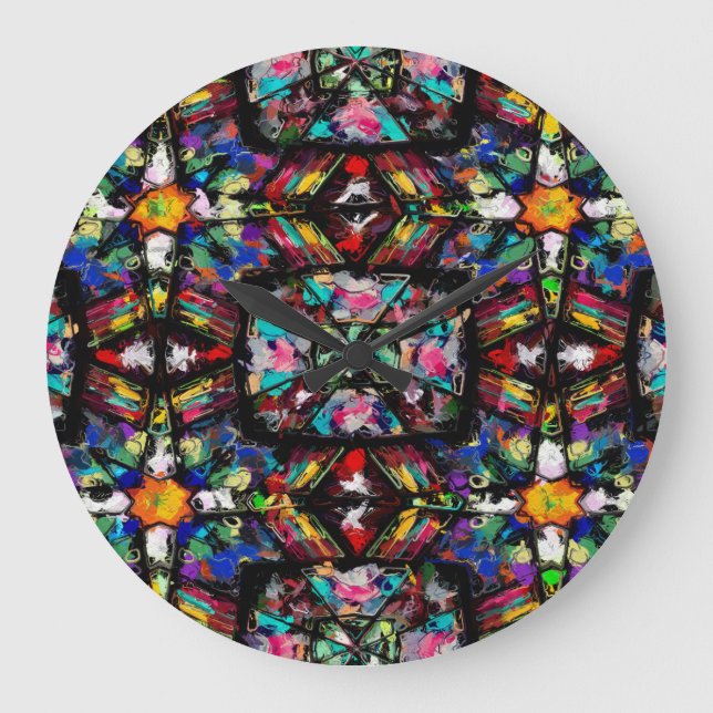 Ecuadorian Stain Glass Large Clock (Front)