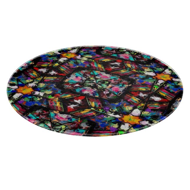 Ecuadorian Stained Glass Cutting Board (Corner)
