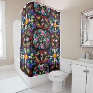 Ecuadorian Stained Glass Shower Curtain