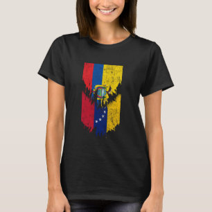 Ecuadorian Venezuelan Flags Ripped Torn Ecuador Ve T-Shirt