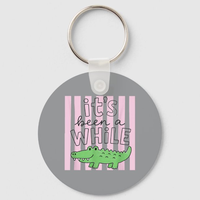 Ed Been A While Crocodile Back To School Teacher Key Ring (Front)