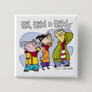 Ed, Edd, n Eddy Hand Signs 15 Cm Square Badge