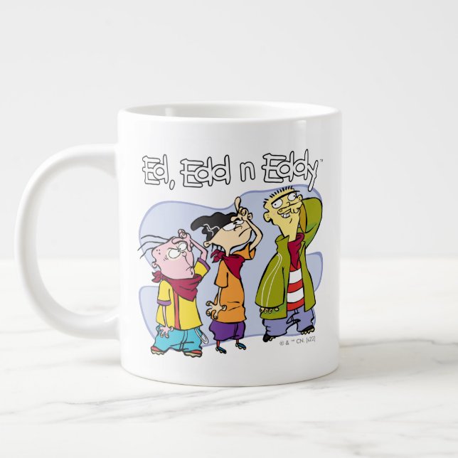 Ed, Edd, n Eddy Hand Signs Large Coffee Mug (Left)