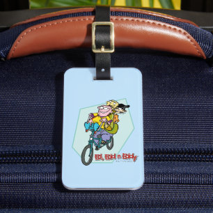 Ed, Edd, n Eddy on a Bike Luggage Tag