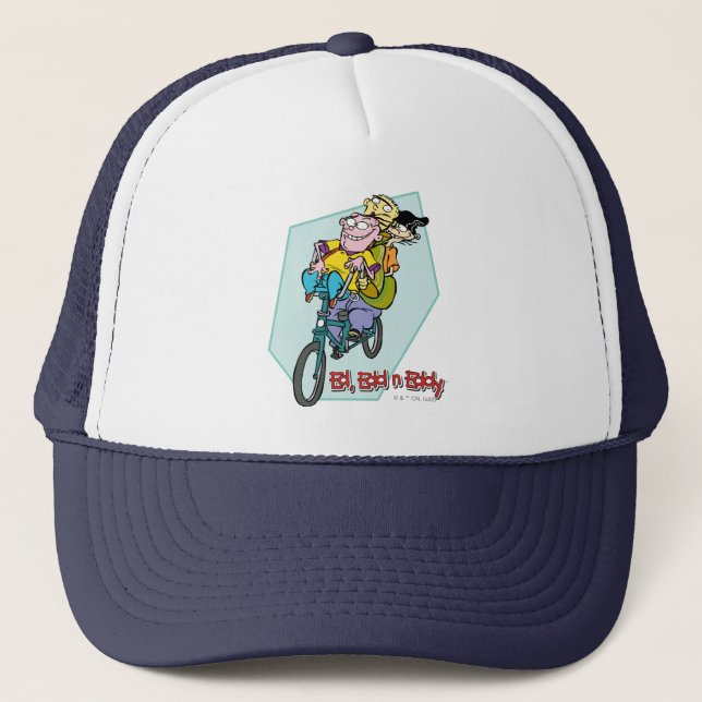 Ed, Edd, n Eddy on a Bike Trucker Hat (Front)