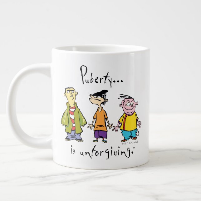Ed, Edd, n Eddy - Puberty Is Unforgiving Large Coffee Mug (Left)