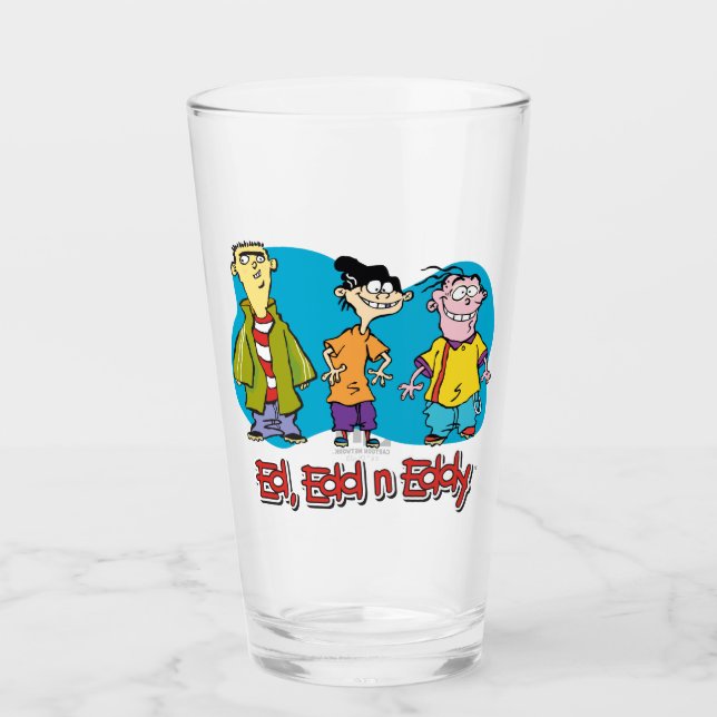 Ed, Edd, n Eddy Smiling Glass (Front)