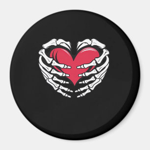 Ed Heart In Skeletal Hands Classic Magnet