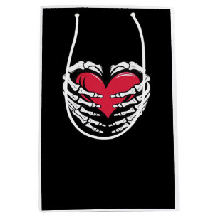 Ed Heart In Skeletal Hands Classic Medium Gift Bag