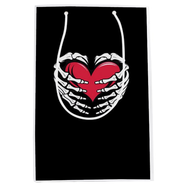 Ed Heart In Skeletal Hands Classic Medium Gift Bag (Front)