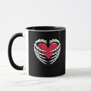 Ed Heart In Skeletal Hands Classic Mug