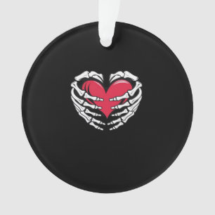 Ed Heart In Skeletal Hands Classic Ornament