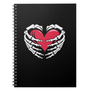 Ed Heart In Skeletal Hands Classic Style Notebook