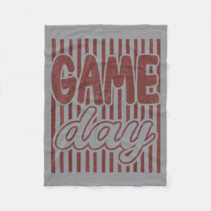 Ed Maroon Game Day Football Touchdown Season Fleece Blanket