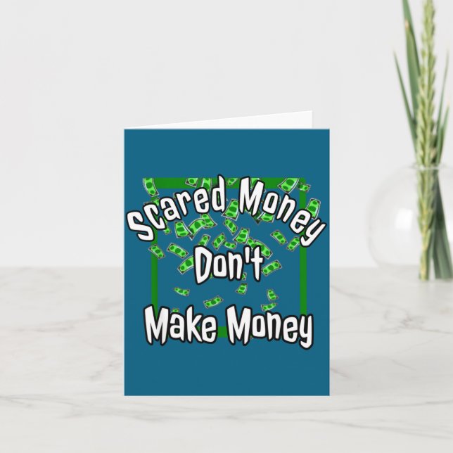 Ed Money Don't Make Money Stock Market Traders Gif Card (Front)