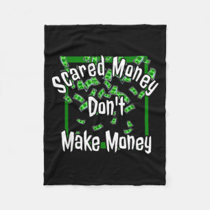 Ed Money Don't Make Money Stock Market Traders Gif Fleece Blanket