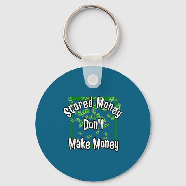 Ed Money Don't Make Money Stock Market Traders Gif Key Ring (Front)