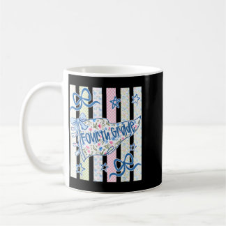Ed Preppy Fourth Grade Back To School Teacher Girl Coffee Mug