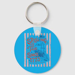 Ed Spilling The Tea Since 1773 Funny History Key Ring
