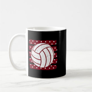 Ed Volleyball Maroon Game Day Team Spirit Men Coffee Mug