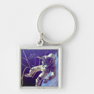 Ed White First American Spacewalker Photograph Key Ring