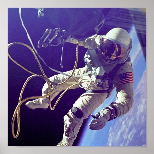 Ed White First American Spacewalker Photograph Poster (Front)