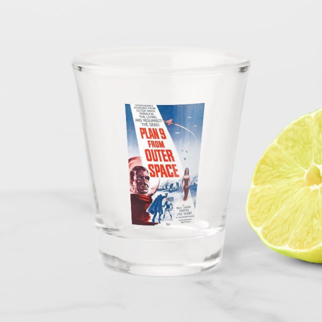 Ed woods Plan 9 from outer space shot glass (Front)