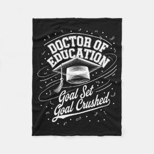 Edd doctor of education doctoral degree graduation fleece blanket