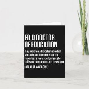 Edd doctor of education doctorate graduation  card